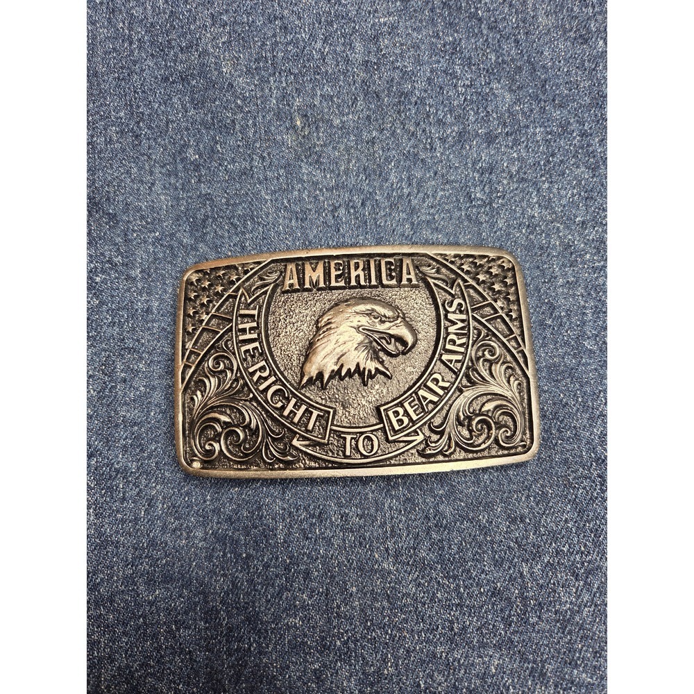 Montana Silversmiths Right To Bear Arms Eagle Belt Buckle